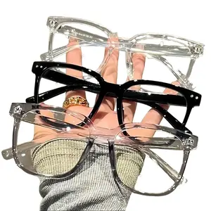 Non-Prescription Clear Square Fashion Glasses, Campus-Style Eyewear Frames