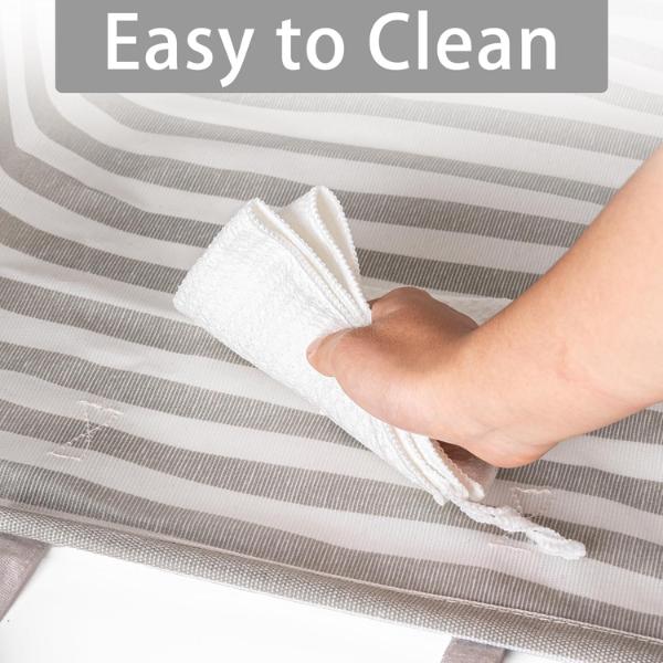 Large Laundry Basket 2-Pack Waterproof Freestanding Collapsible Clothes Basket 75L in Laundry Room Bathroom Bedroom Dorm