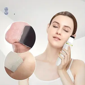 Skin Scrubber, Skin Scraper, Pore Cleanser with 4 Modes, Blackhead Removal, Skin Care Tool for Deep Facial Cleansing, USB Chargeable, Button Cell Battery Included