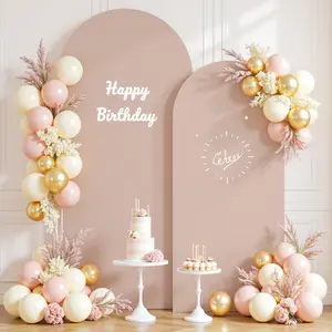 Spandex Arch Covers for 6ft–7.2ft Frames, Stretch Backdrop Wraps for Christmas, Holiday Parties, Weddings & Birthday Décor, Easy Display