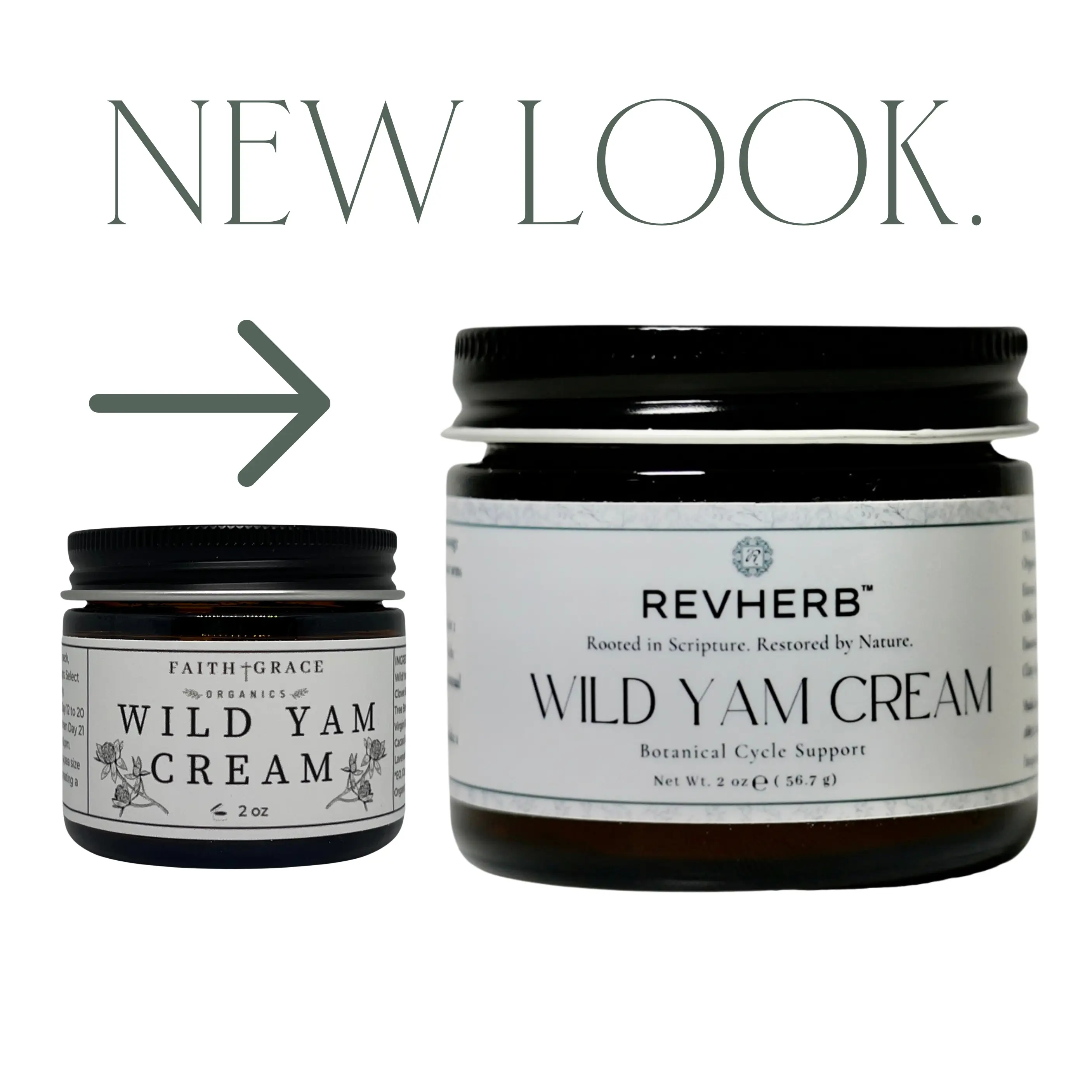 Organic Wild Yam Cream, All Natural, Made in USA Skincare Hormonal Balance, Revherb (Formerly Faith and Grace Organics)