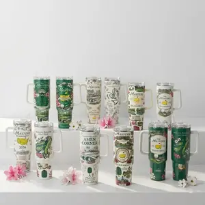 [5 samples] Masters Golf 2026 Tumbler 40oz with Handle, Augusta Inspired Champion Golf Lover Gift Travel Mug