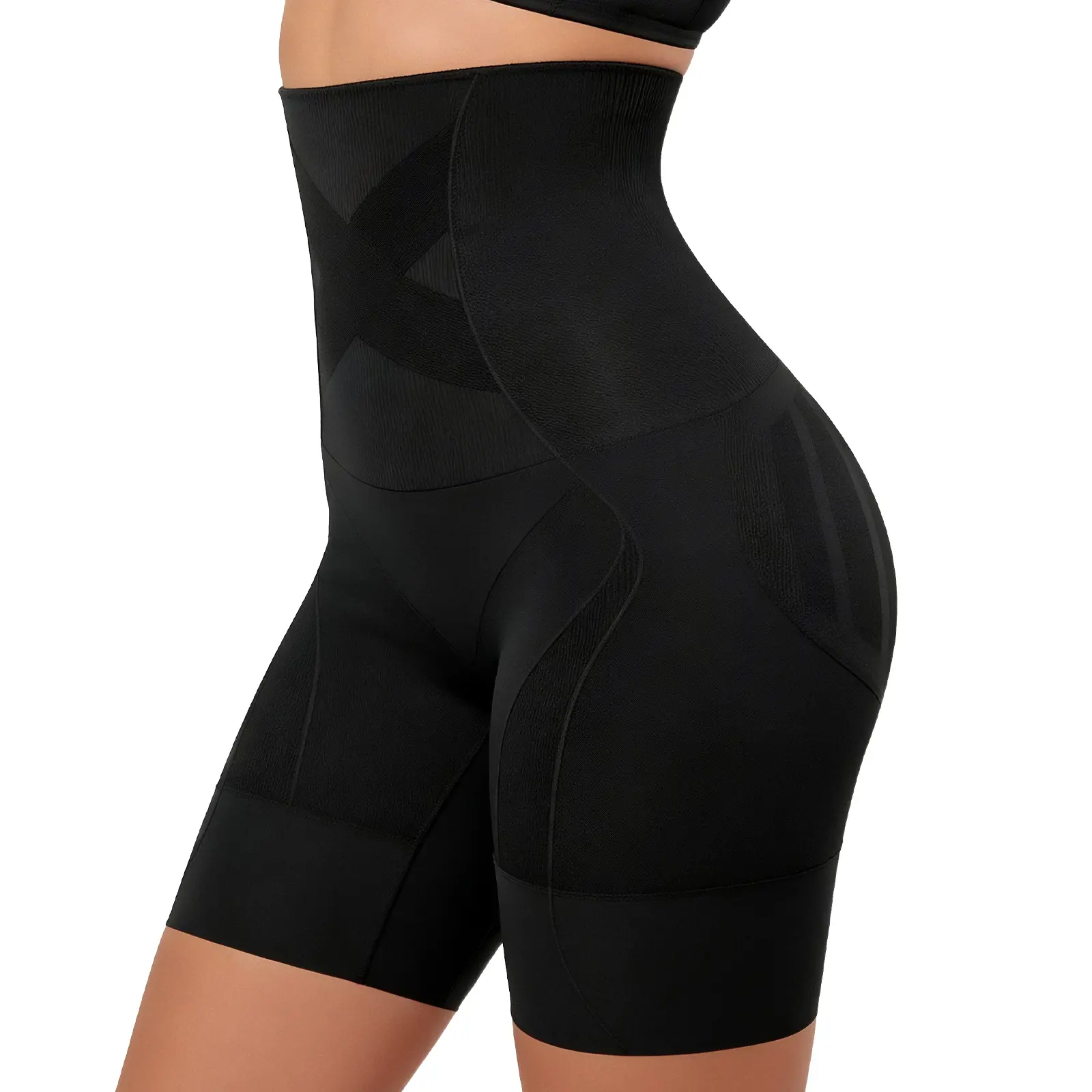 AYMELLA Women's High Waist Seamless Shorts Shapewear - Tummy Control, Butt Lifter, Built-In Gusset for Panty-Free Comfort, No-Roll Thigh Slimmer, Breathable Smooth Compression for Dresses & Jeans, Everyday Activewear