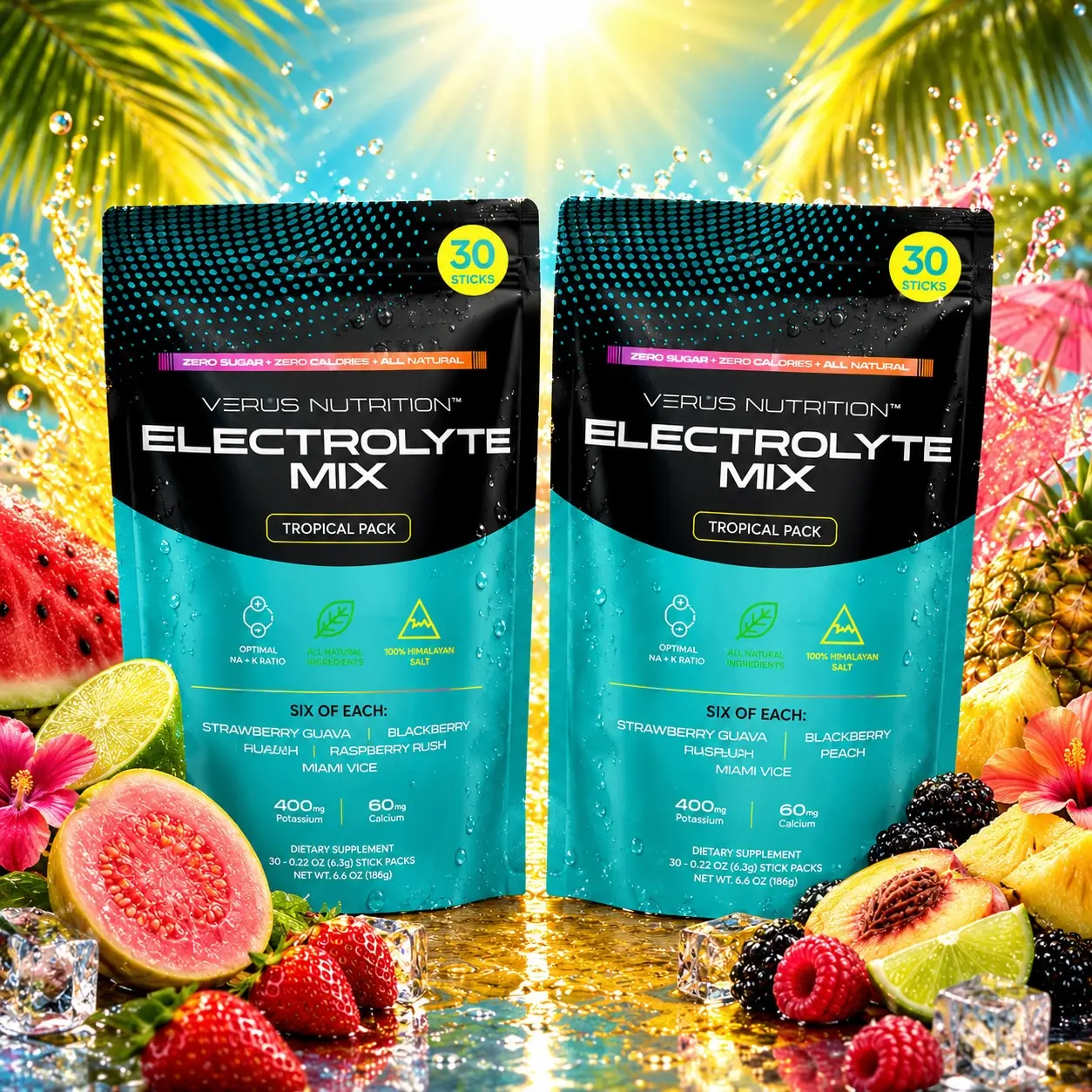 Tropical Electrolyte Hydration Stick - 2 Pack