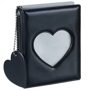 Heart-Shaped Mini Photo Album – 32 Pockets, Portable for Storing Small Photos & Cards