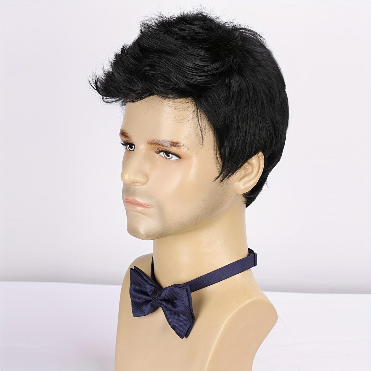 6 Inch Looking Men Short Hair Wigs Handsome Male Daily Costume Wigs Synthetic Fiber Wigs Hair Replacement Wigs