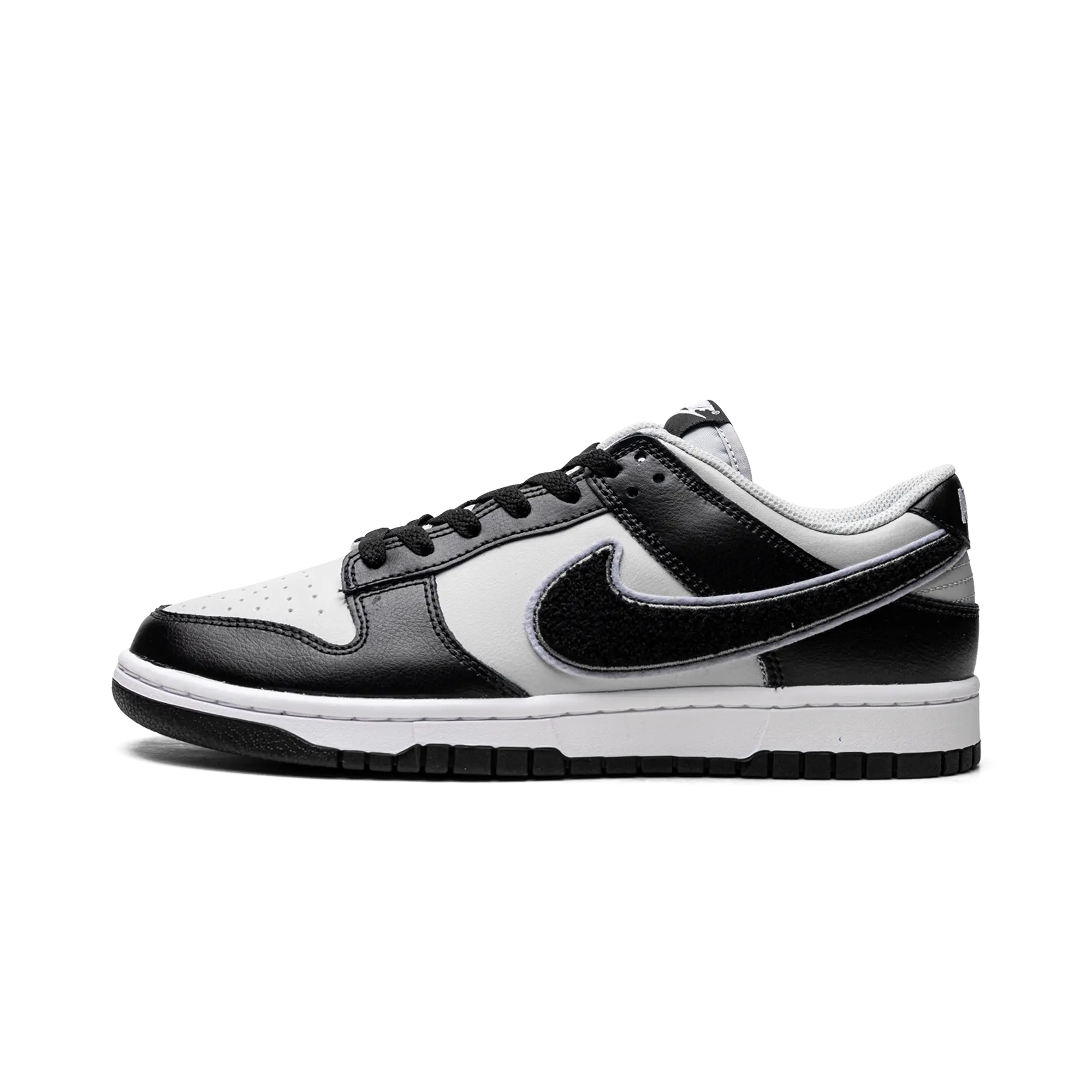 Dunk Low "Chenille Swoosh Black Grey" DQ7683 001