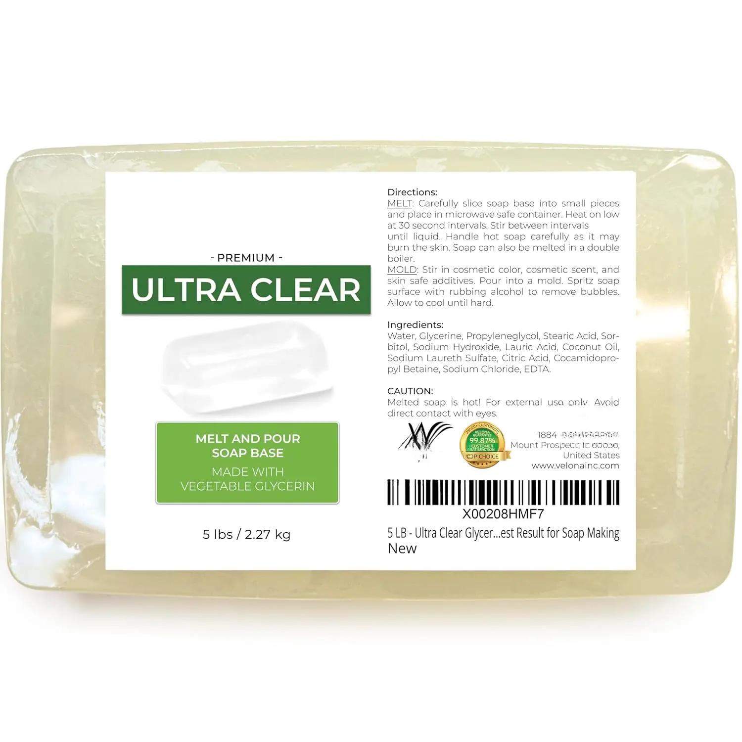 5 LB - Ultra Clear Glycerin Soap Base Melt and Pour | Transparent  Bar for  Result for Soap Making