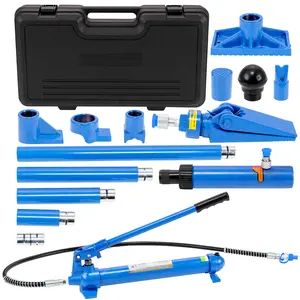 Power Hydraulic Jack Kit, Hydraulic Multifunctional Jack with  Oil Hose, Auto Body Frame Repair Kit, Storage Case, 26455 Lbs Capacity, for Car Repair, Truck, Garage