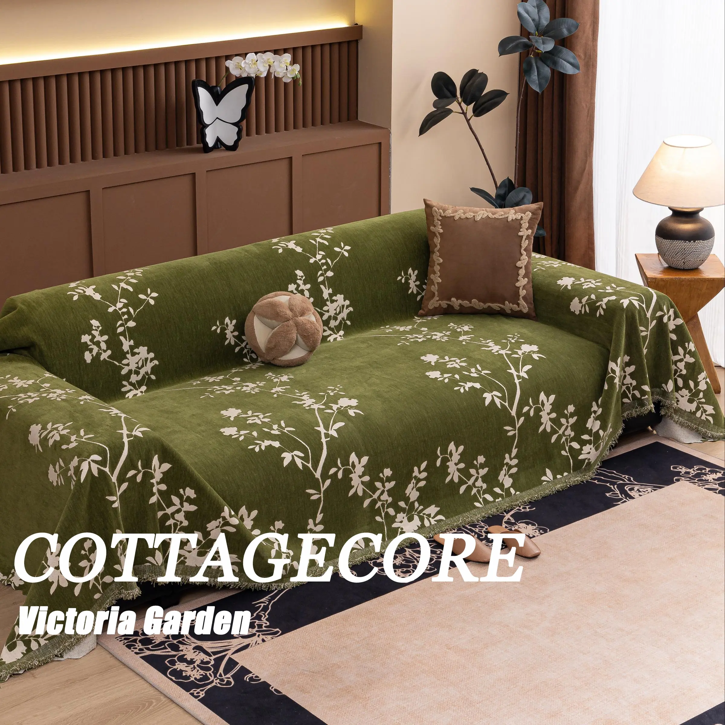 Nordic Style Washable Chenille Sofa Cover, Sofa Slipcover, Couch Covers, Easy Maintenance, Multiple Sizes Fits European Living Room, Non-Slip Thickened Design for Cozy Corner