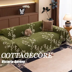 Nordic Style Washable Chenille Sofa Cover, Sofa Slipcover, Easy Maintenance, Multiple Sizes Fits European Living Room, Non-Slip Thickened Design for Cozy Corner