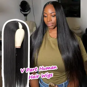V Part Wigs Straight Brazilian Virgin Human Hair Wigs for Black Women Upgrade U Part Wigs Glueless Wig V Shape Wig No Leave Out   # woman dealsforyoudays
