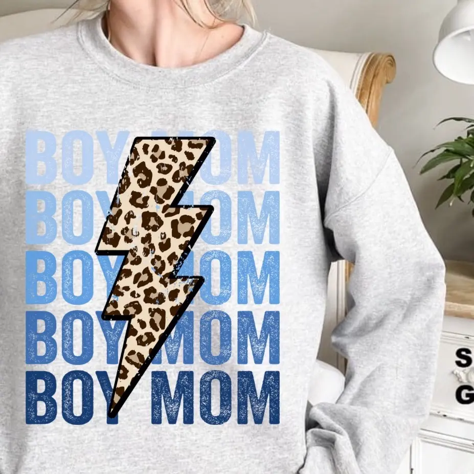 11” DTF Direct to Film Transfer - Boy Mom - Ready to Ship