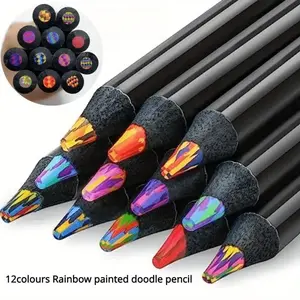 10pcs Set Colour Gradient Magic Pencils, Vibrant Graffiti & Drawing Markers, Creative Tools, School Supplies for Creative Writing and Art