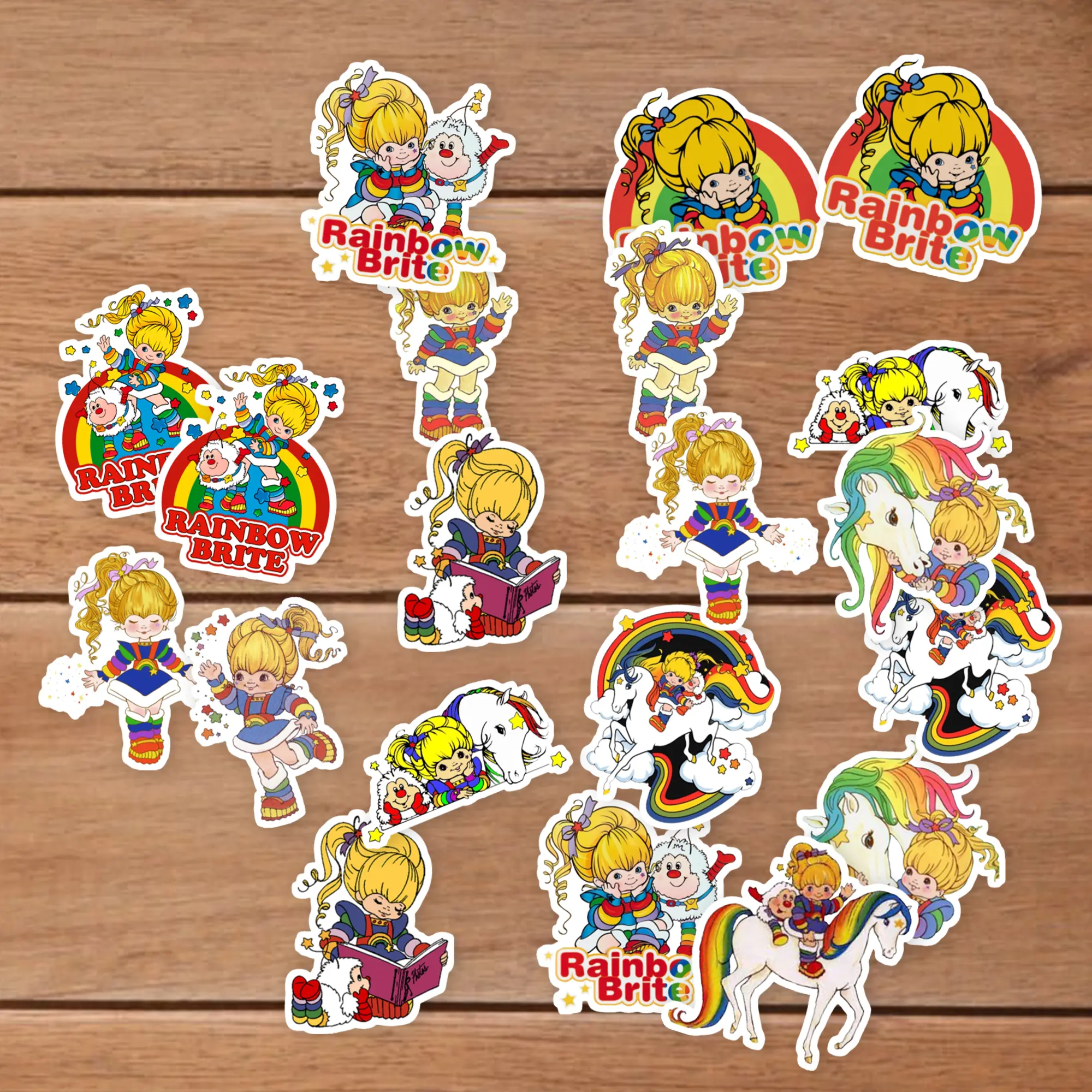 Stickers Pack 20 Pcs Rainbow Bike Brite Luggage Colorful Laptop Aesthetic Water Car Guitar Vinyl Waterproof Bumper Bottle Skateboard