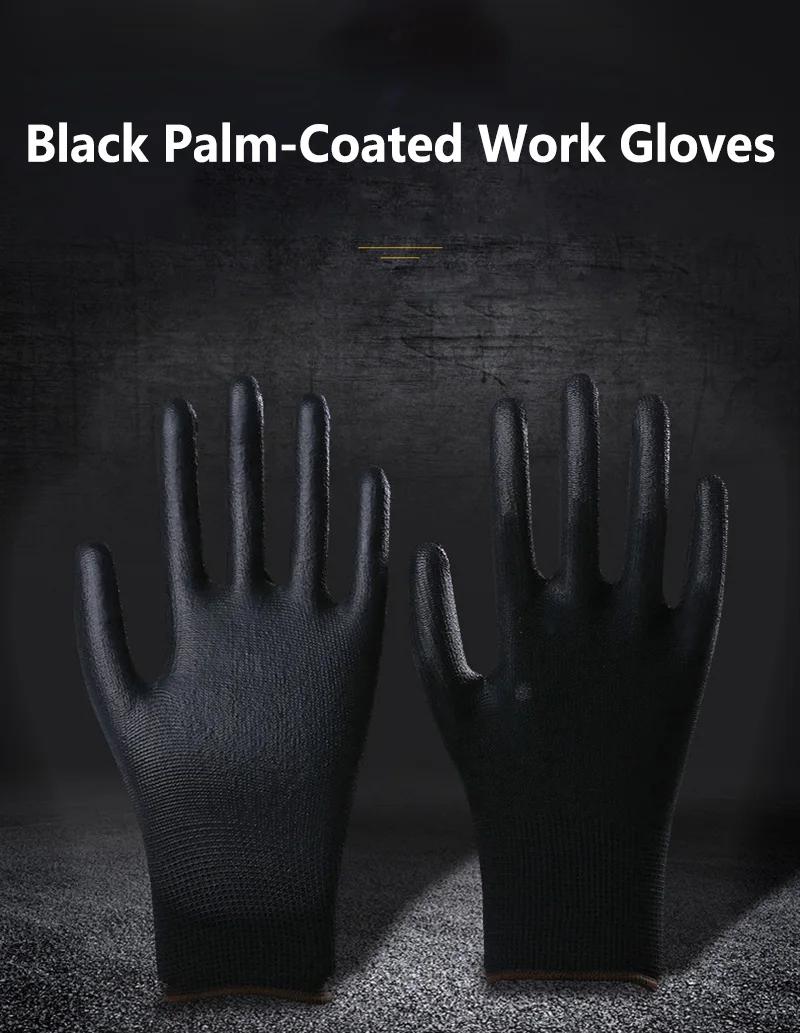 12PCS Black PU Coating Gloves Anti-Slip Multi-scenario Nylon PU Gloves Durable Gardening Machinery Automotive Repair 12PCS Black PU Coating Gloves Anti-Slip Multi-scenario Nylon PU Gloves Durable Gardening Machinery Automotive Repair