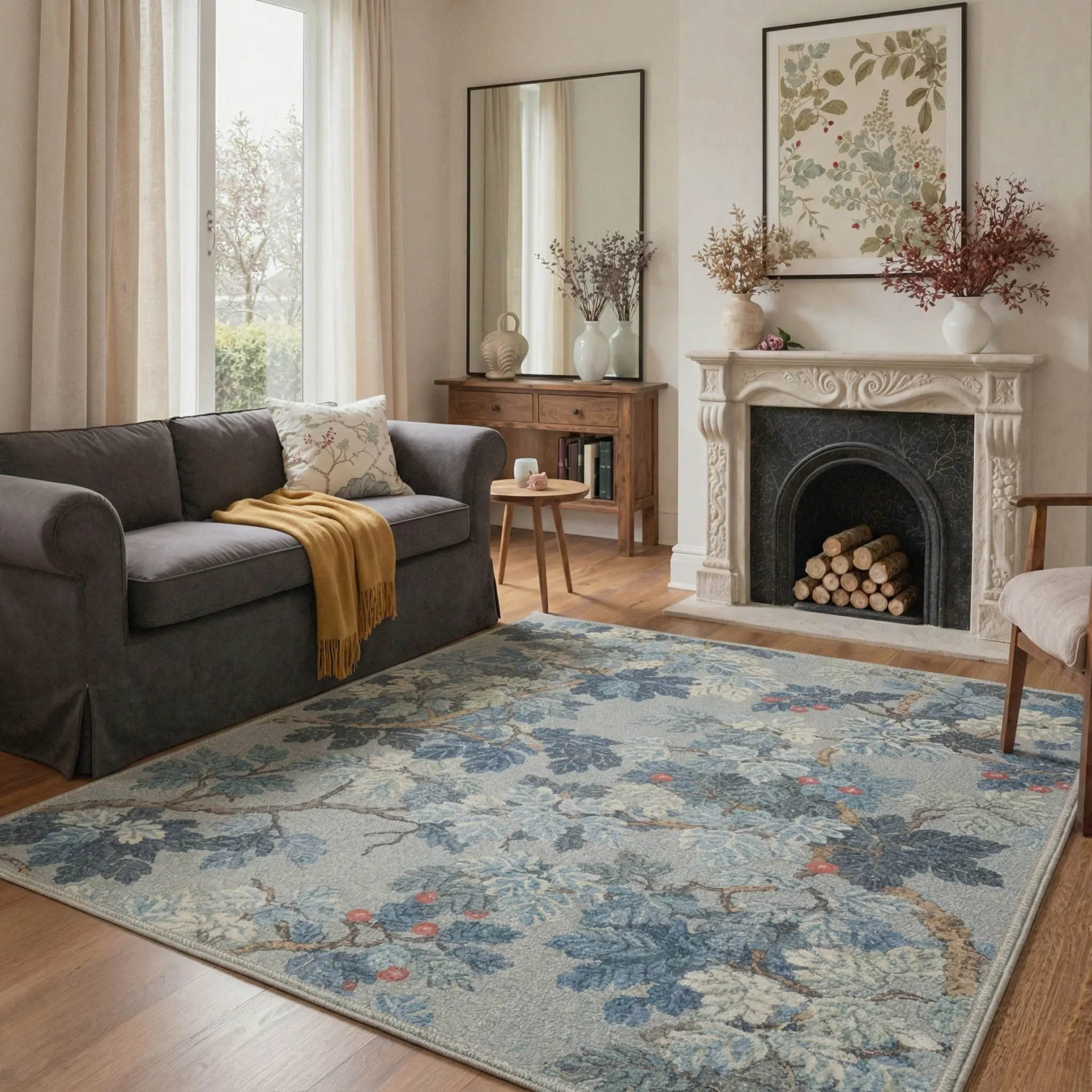 【Deals For You Days】BEIMO Soft Area Rug – Non-Slip, Pet Friendly, Machine Washable Floor Rug, Home Carpet Perfect for Living Room, Bedroom, Kitchen, Hallway Decor ,ARF1379-LEAF