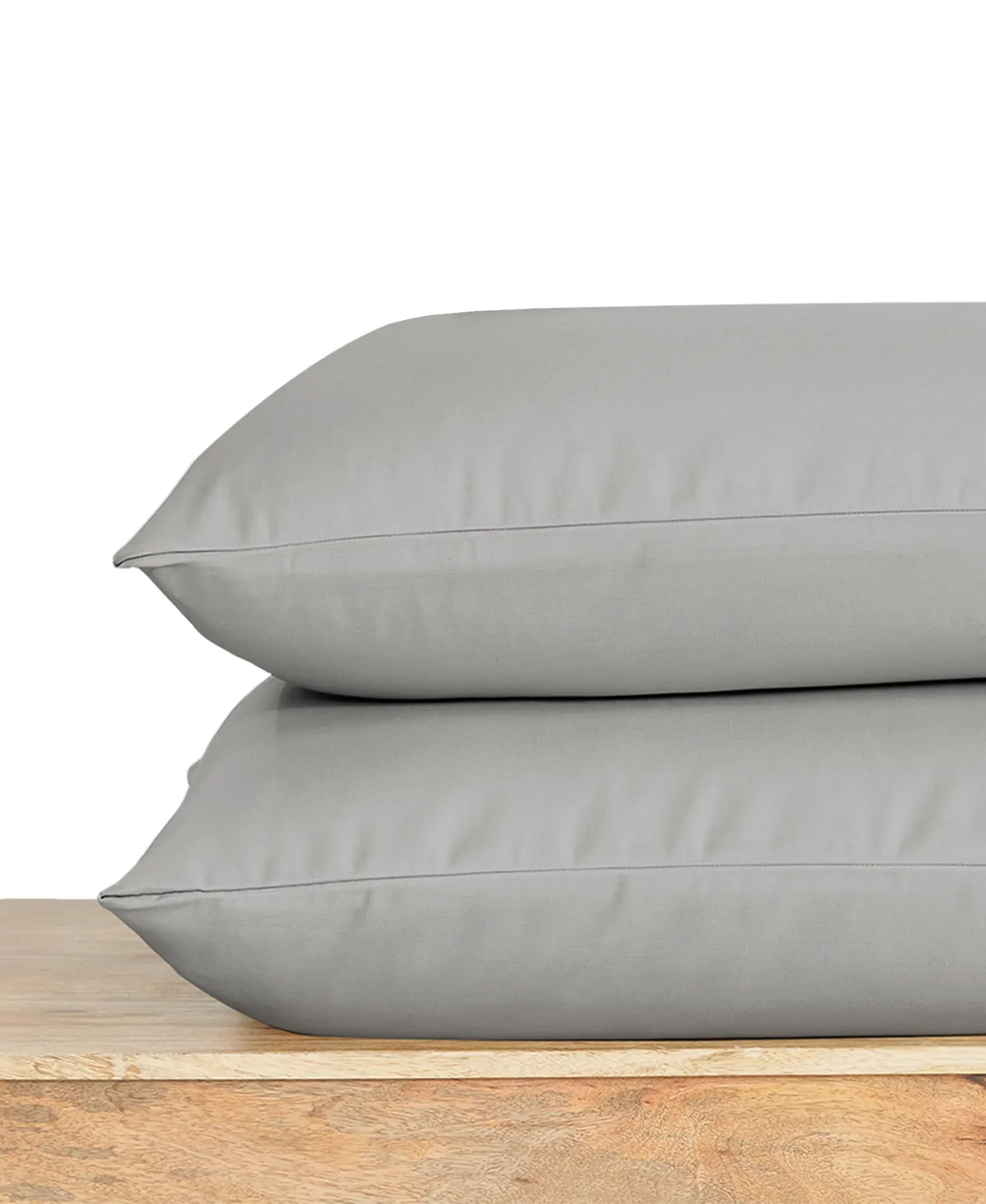 100% Organic Cotton Pillowcase Set - 300 Thread Count Percale, GOTS Certified - California Design Den