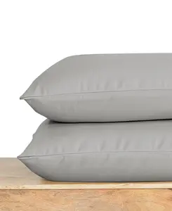 100% Organic Cotton Pillowcase Set - 300 Thread Count Percale, GOTS Certified - California Design Den