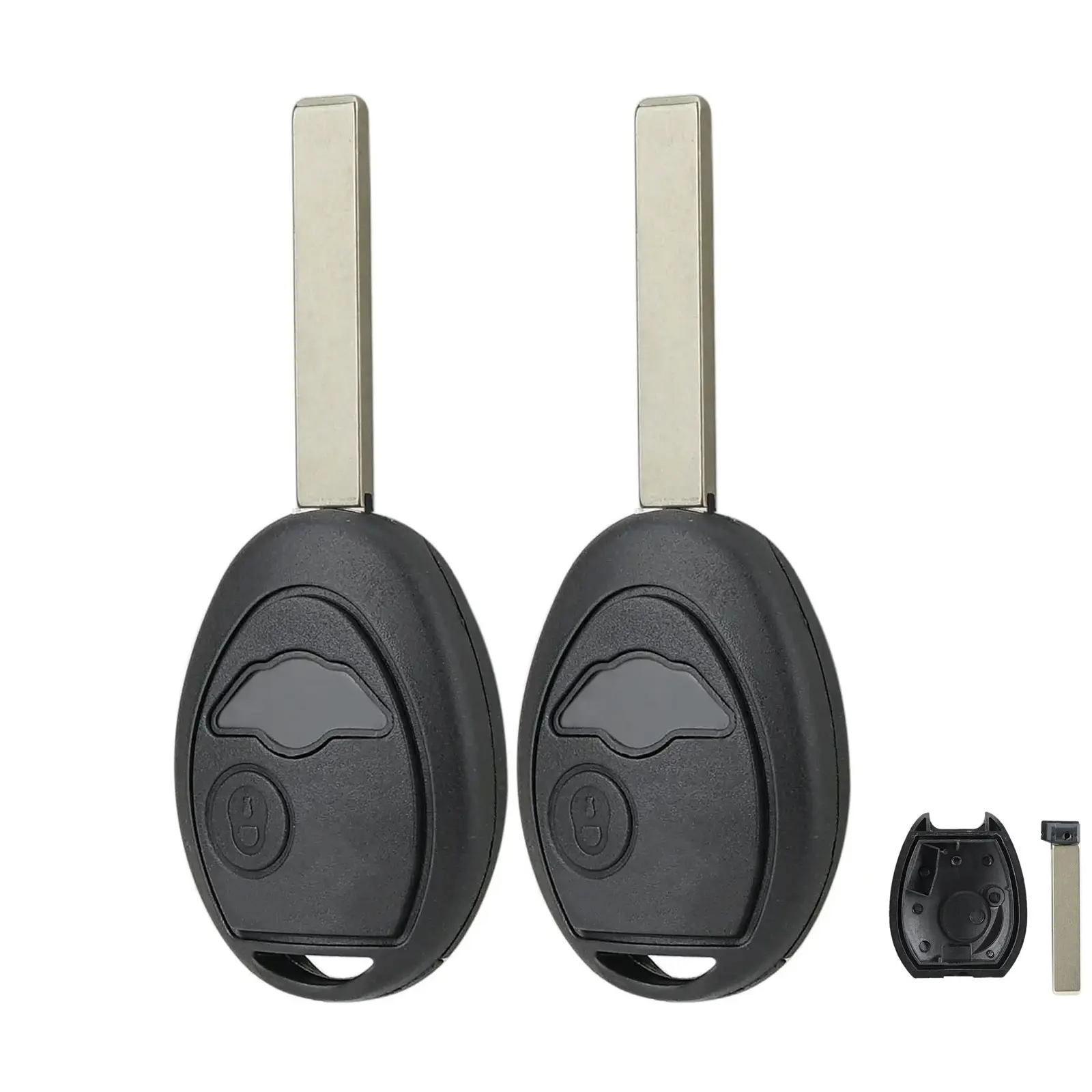 2-Button Remote Car Key Fob Shell Case, Car Key Accessory Replacement for 2002-2005 BMW Mini Cooper S R50 R53, Key Covers