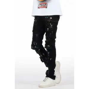 Orien Jet Black Painter Skinny Fit Jean