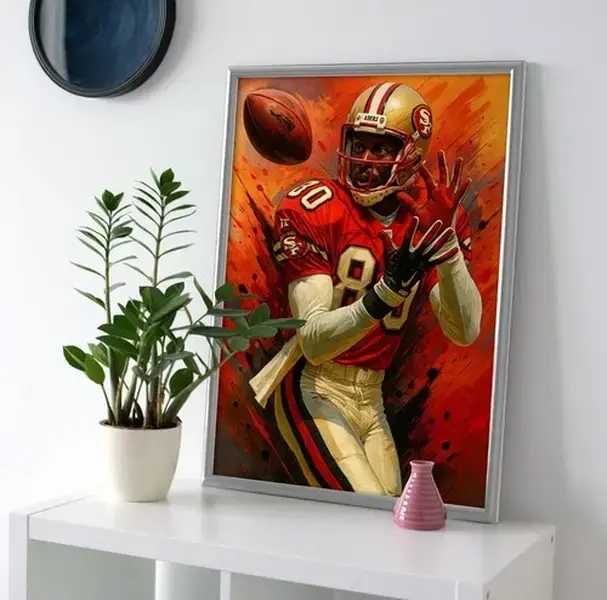 Jerry Rice Poster - Jerry Rice San Francisco 49ers Wall Art Painting - POSTER NO FRAME
