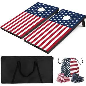 Cornhole Boards Set, Indoor & Outdoor Corn Hole  for Adults , Corn Hole Sets with Carry Case & 8 Bean Bags, Toss  for Yard, Backyard, Beach
