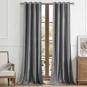1pc Grommet Top Multicolor Blackout Velvet Thermal Insulated Heavy Curtain, Smooth Drape Luxury Curtains for Living Room Bedroom Villa Warm Insulation Noise Reduction