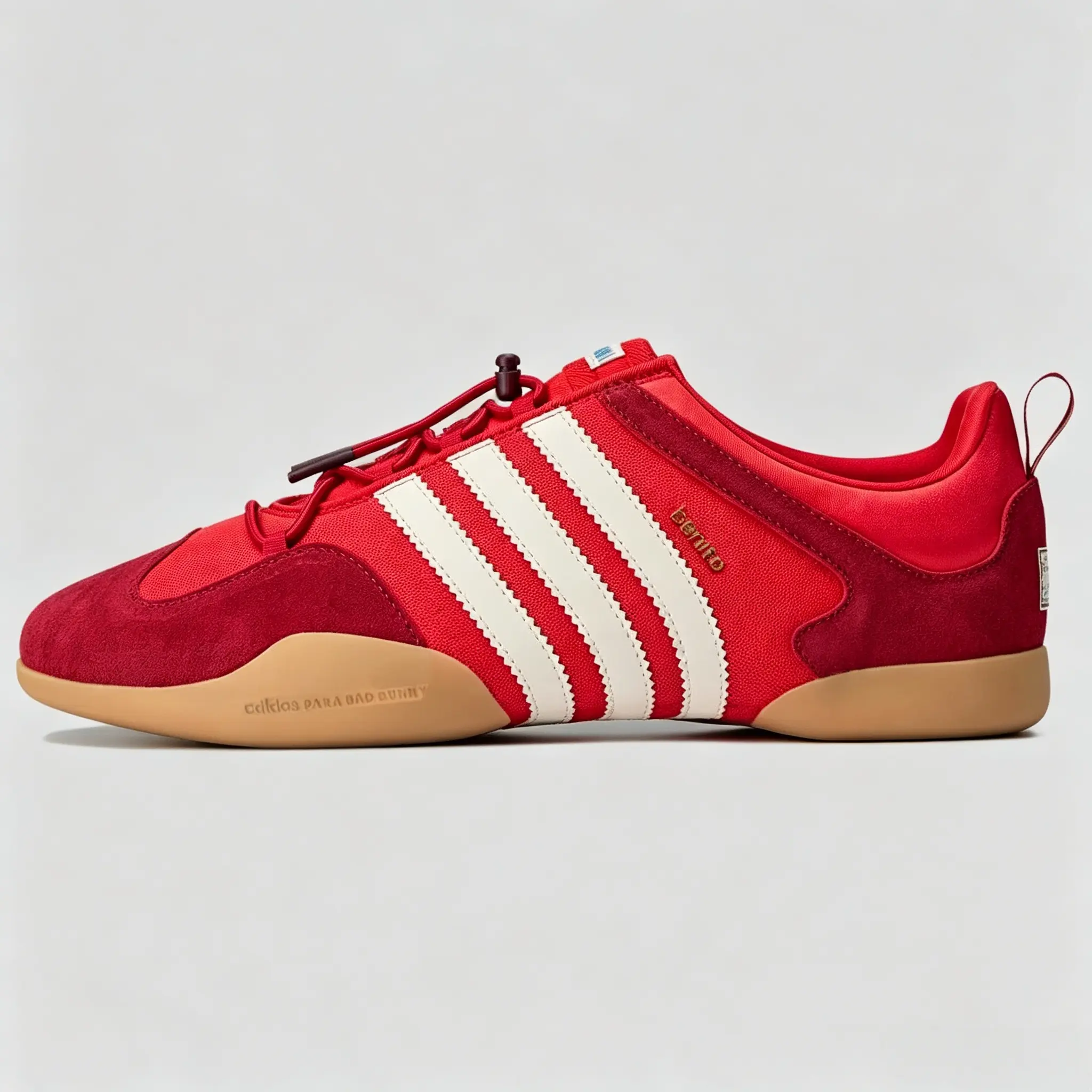 Bad Bunny X Adidas Ballerina Casual Trainers, Vivid Red Sports Shoes