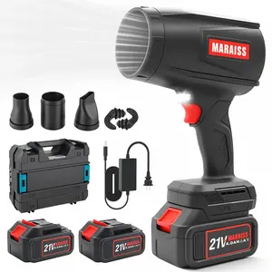 Leaf Blower Cordless with 4.0A Batteries, Extended Nozzle, Lightweight Low Decibel Turbo Jet Blower for Patio Cleaning,Car Blowing Water, Blowing Leaves and Dust