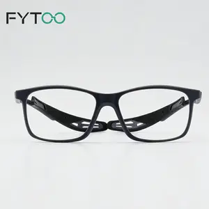 FYTOO Men's Sports Glasses, Ultra Light TR90 Frame, Anti-Slip Prescription Eyeglasses, Lightweight Running Glasses for Men, Durable Eyewear for Gym, Driving & Outdoor Activities