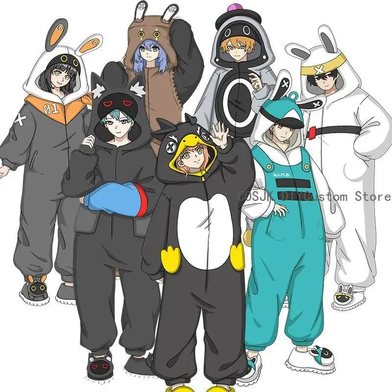 Game Arknights: Endfield Game Anime Cosplay Plush Thicken Bodysuit Pajamas Robe One-piece Jumpsuit Homewear Slippers Fans Gift