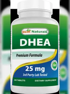 Best Naturals Dhea 25mg Supplement 240 Tablets - Supports Balanced Hormone Levels for Men & Women - Promotes Healthy Aging - USA Manufactured