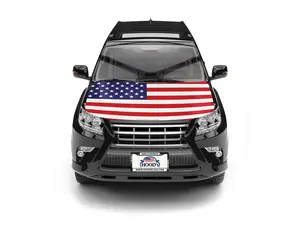 Premium American Flag Hood Cover – Stretchable, Weather-Resistant & Universal Fit