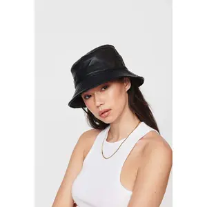 Vegan Leather Bucket Hat Bucket Hat
