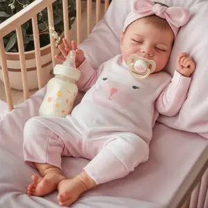BABESIDE Lifelike Reborn Baby Dolls 12/20Inch Sweet Smile Realistic Newborn Full-body Vinyl Sleeping baby Doll girl with Toy Accessories Gift Set for Kids Age 3+ Christmas Mother's Day Birthday