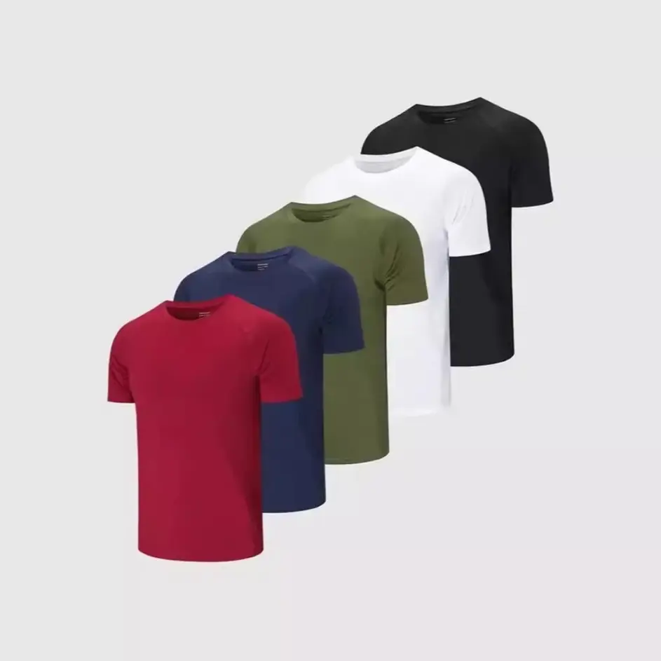 Menswear Solid Color Slim-fit Short-sleeved T-shirt