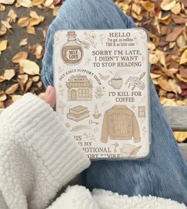 Bookish Kindle Insert for Clear Case – Aesthetic Book Lover Decor | Cozy Reading Accessory