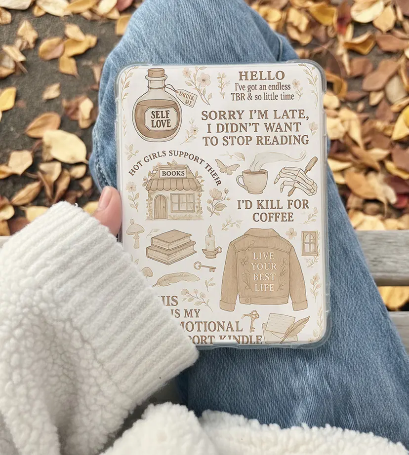 Bookish Kindle Insert for Clear Case – Aesthetic Book Lover Decor | Cozy Reading Accessory