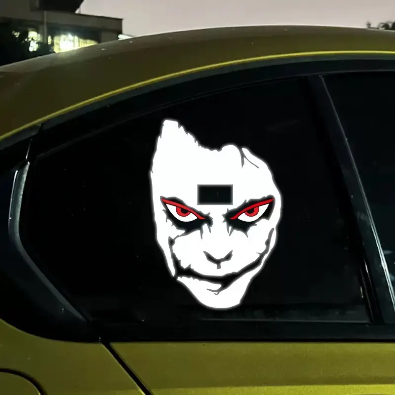 Solar Demon Eye LED Car Window Light, Wireless No Drill Solar and USB Powered Devil Eyes Warning Lights, Ambient Lamp Solar for Cars Windshield Rear Window