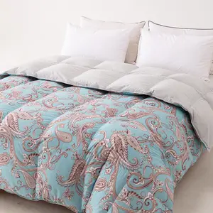 Goose Down Fiber Comforter All Season Quilted Duvet Insert – Lightweight Fluffy Breathable Hypoallergenic Down Fiber Fill Bed Comforter Queen Size for Spring Fall, White，Warehouse Clearance / Limited Stock / Multiple Sizes