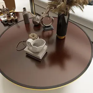 Thick Metallic Dark Brown Peel and Stick Wallpaper – 15.7" x 118.1" Matte Vinyl Contact Paper for Fridge, Countertops, Kitchen Walls, Self-Adhesive & Removable