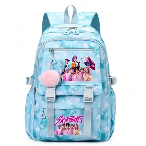 [2026】 1pc Backpack solid colorwomen's backpack star print zipperclosure Trendy backpack fashionableand versatile casual trend suitable forstudents going to school, campus,going out to work, traveling women'sbackpack