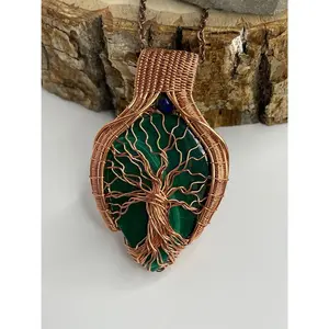 Malachite Tree Of Life Necklace