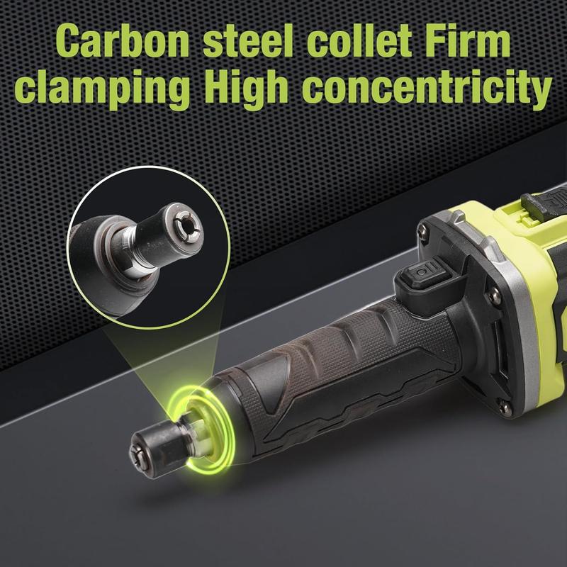 Cordless Die Grinder 6mm Collet, Brushless Power Straight Grinder with 3-Speed Modes for Metal Grinding, Polishing & Rust Removal (DG2401)