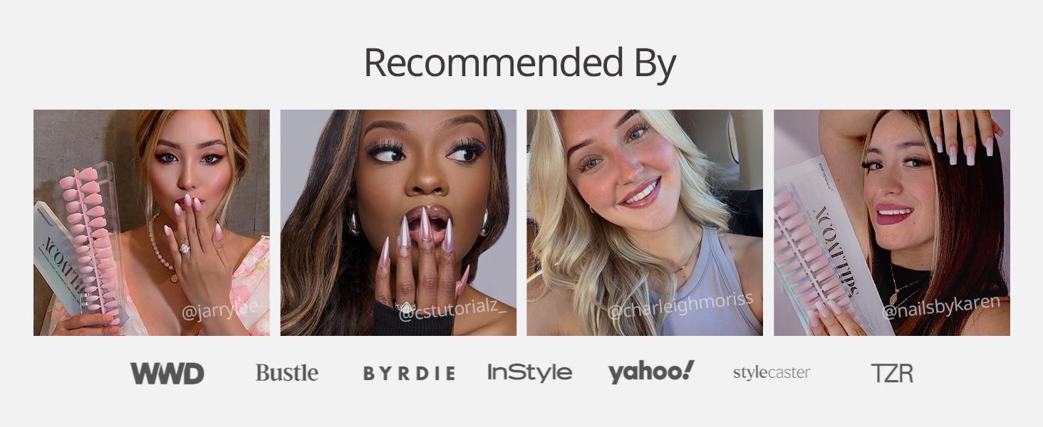 BTArtbox Press On Nails - Spring Orchard Pastel Short Press On Nails with Glue for Women, Square or Almond Opaque Soft Gel Glue On Nails in 16 Sizes - 32 Stick On Nails Kit