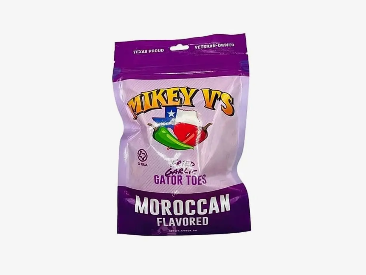Mikey V’s Moroccan “Gator Toes” – Deep-Fried Garlic Snacks, Crunchy Garlic Bites, 3.9 oz Bag