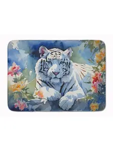 Carolines Treasures DAC2999RUG 19x27 in. White Tiger Memory Foam Kitchen Mat, Animal-Inspired, Art-Themed, Cozy, Cushioned Household Rug, Animal-Inspired Kitchen Rugs, Art-Themed Kitchen Rugs