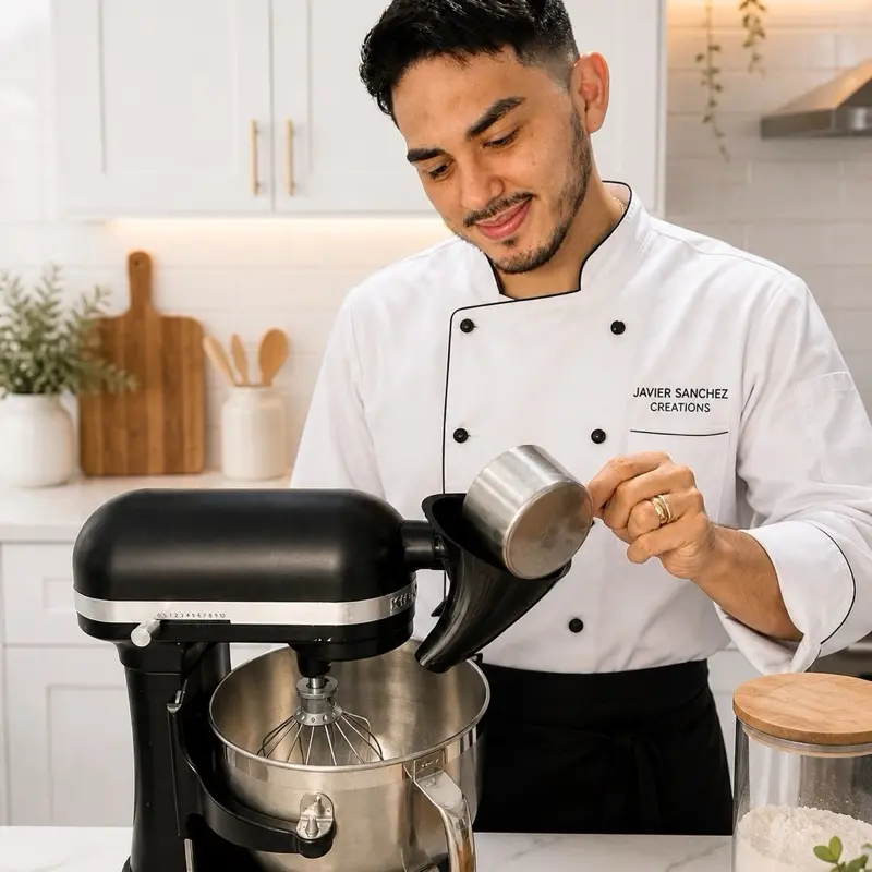 Javier Sanchez Creations Dispensador de Harina para Batidora - Essential Kitchen Tool for Baking and Mixing