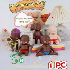 4-piece set or 1-piece,a small black rubber doll that fits in the palm of your hand. A fun, stress-relieving toy and a quirky,playful gift.Slow-rebound toy,creative and quirky black baby stress reliever—suitable for ages 12 and up.Packaged in a clear bag